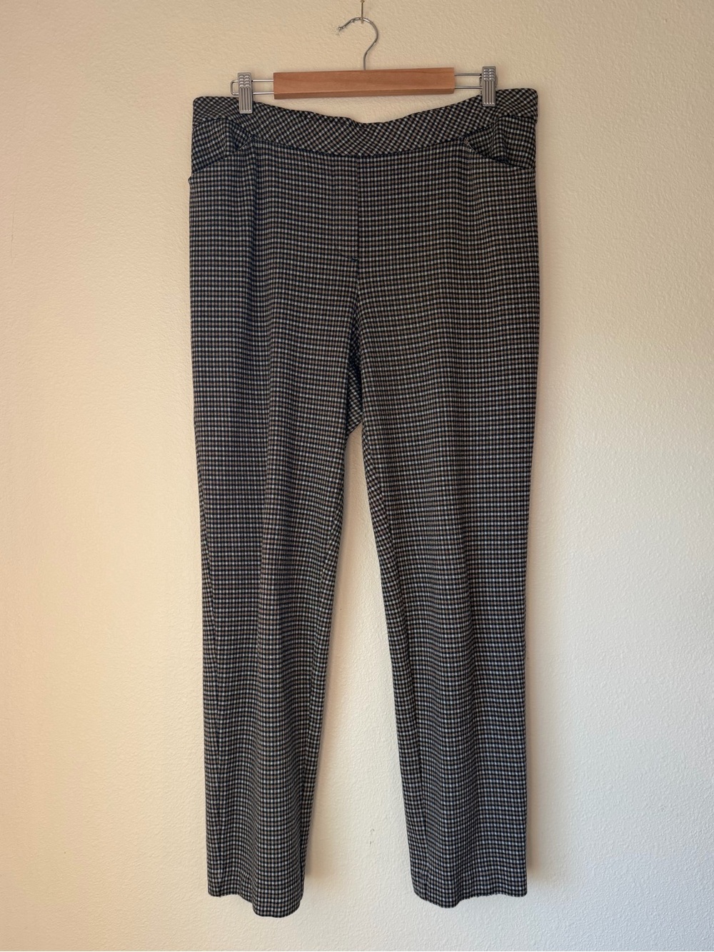 J. Jill Houndstooth Ponte Pants, Size Large Tall
